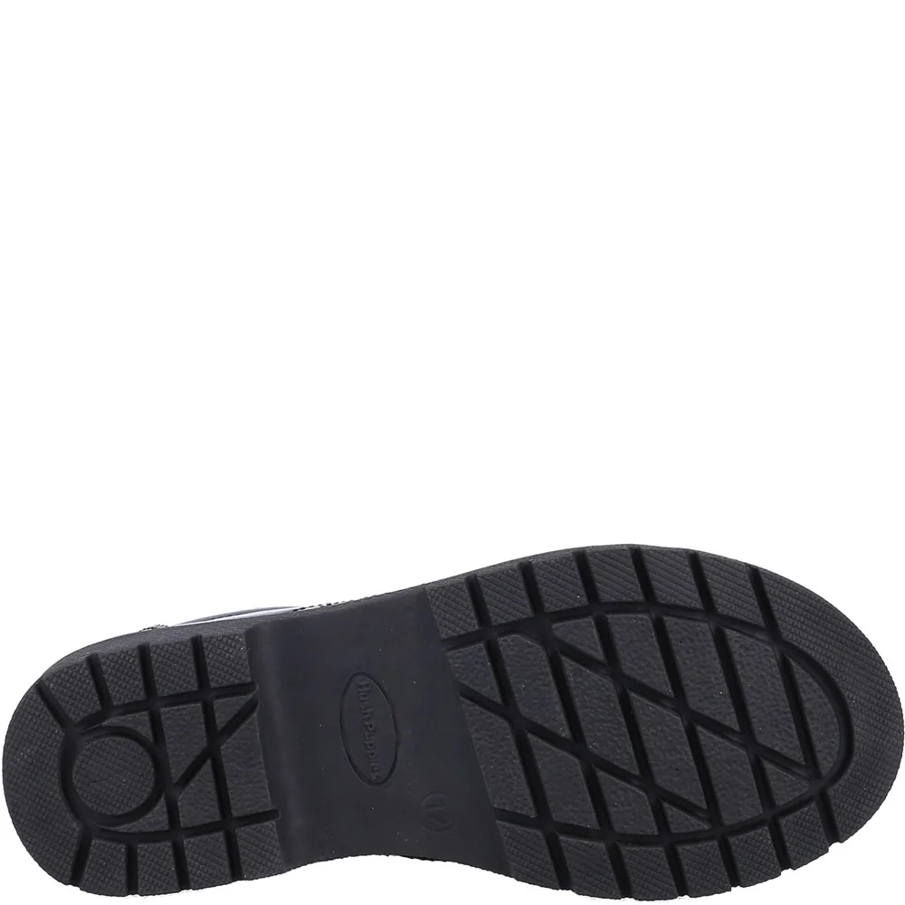 Black Sally Patent Junior School Shoes - Image 3