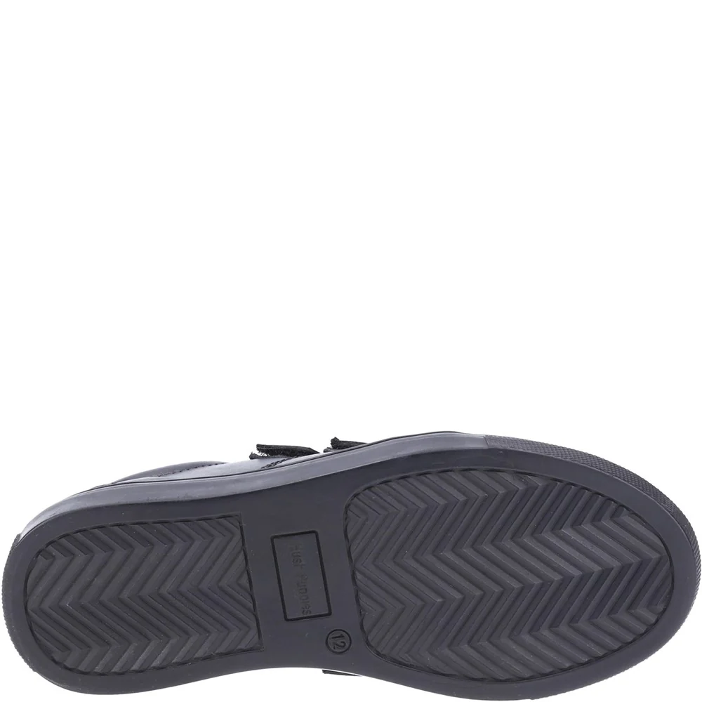 Black Santos Junior School Shoes - Image 3