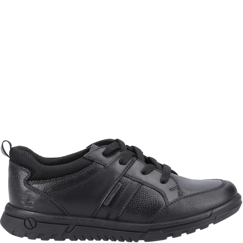 Black Steven Senior School Shoes - Image 5