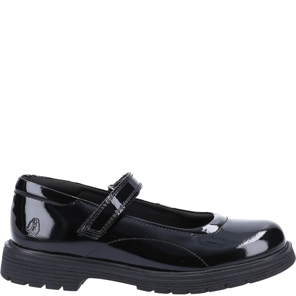 Black XL Tally Senior Patent School Shoes - Image 4