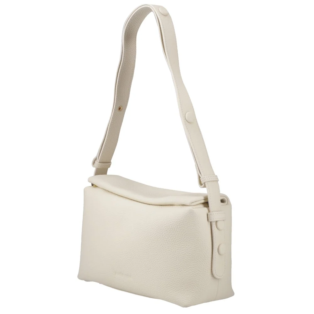 Cream Tamara Leather Handbag - Image 3