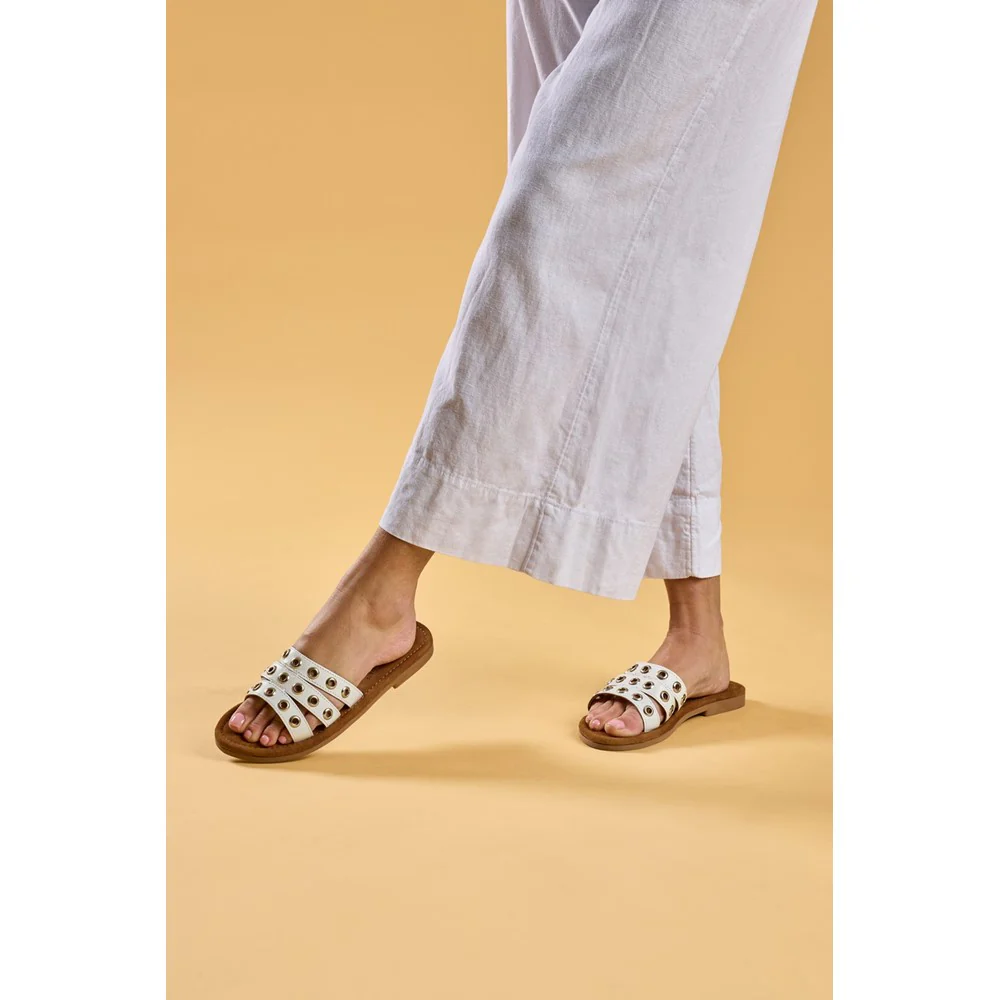 White Taylor Stud Mules - Image 2