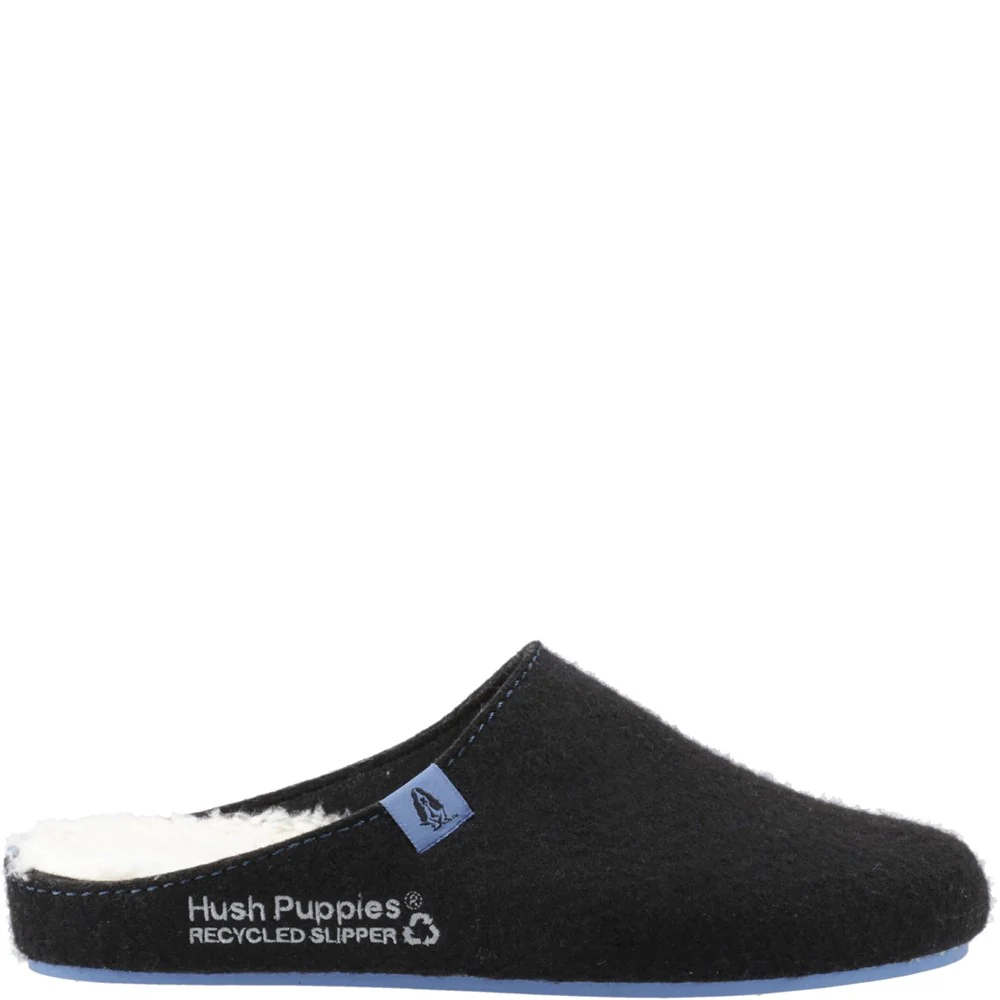 Black/Purple Mens Recycled Good Slippers - Image 5