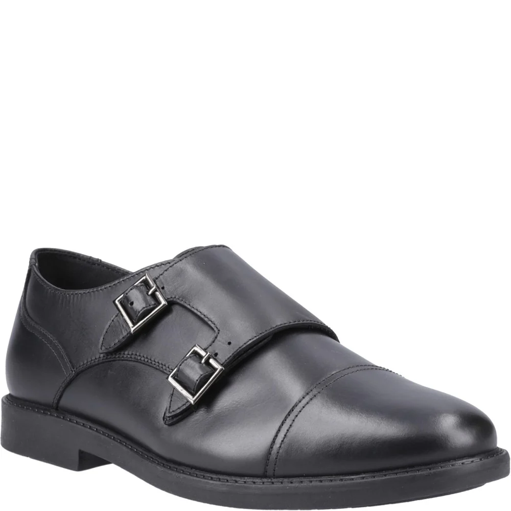 Black Tim Monk Senior School Shoes
