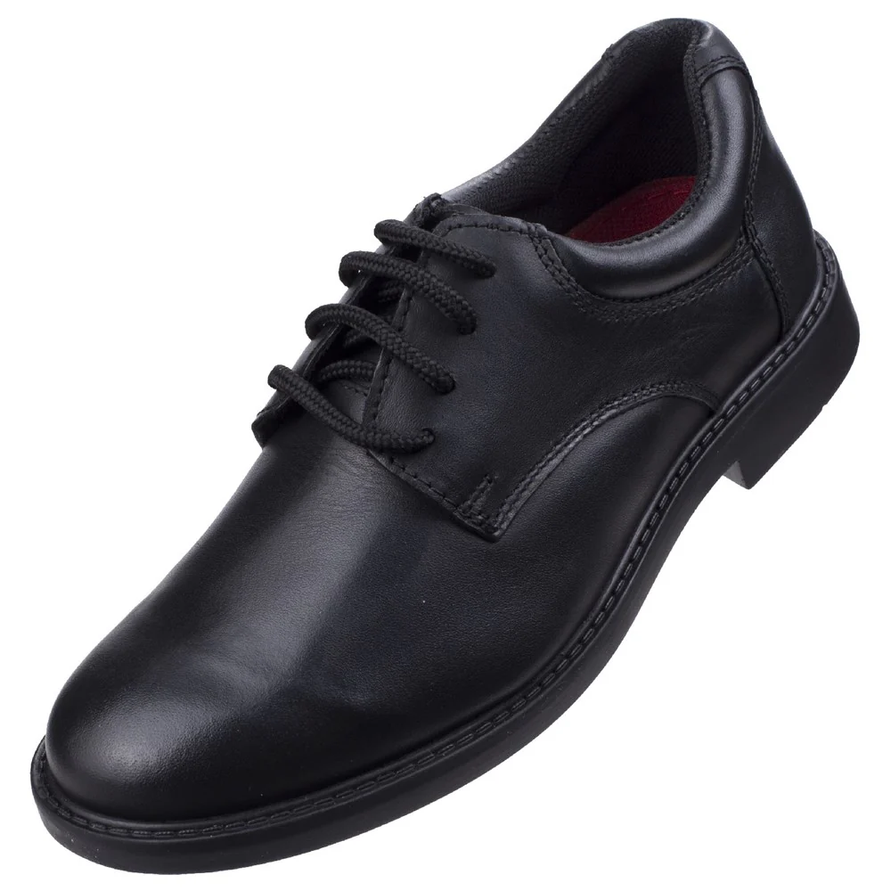Black Tim Senior School Shoes - Image 7