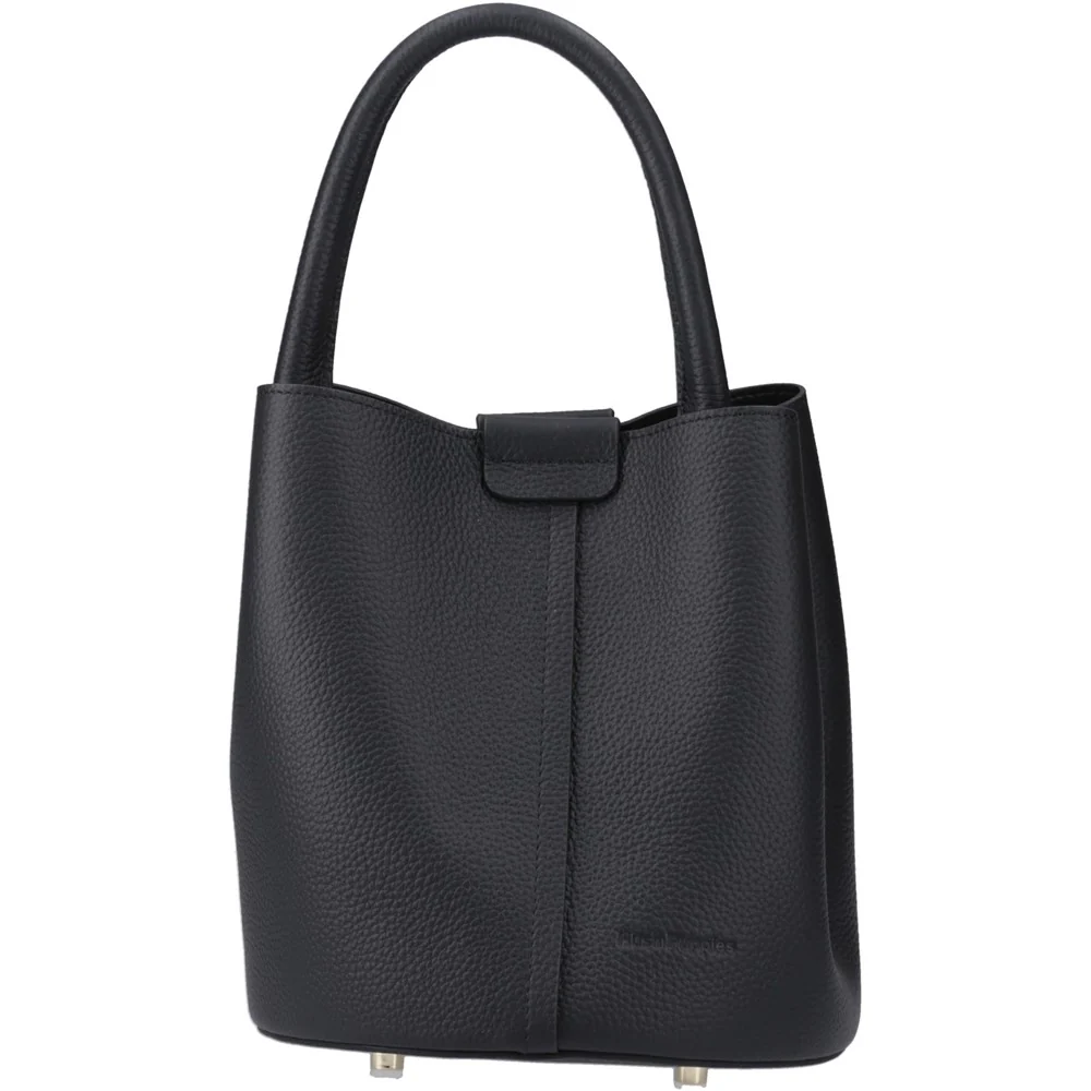 Black Valencia Leather Handbag