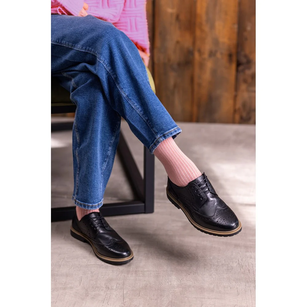 Black/Tan Verity Brogue - Image 2