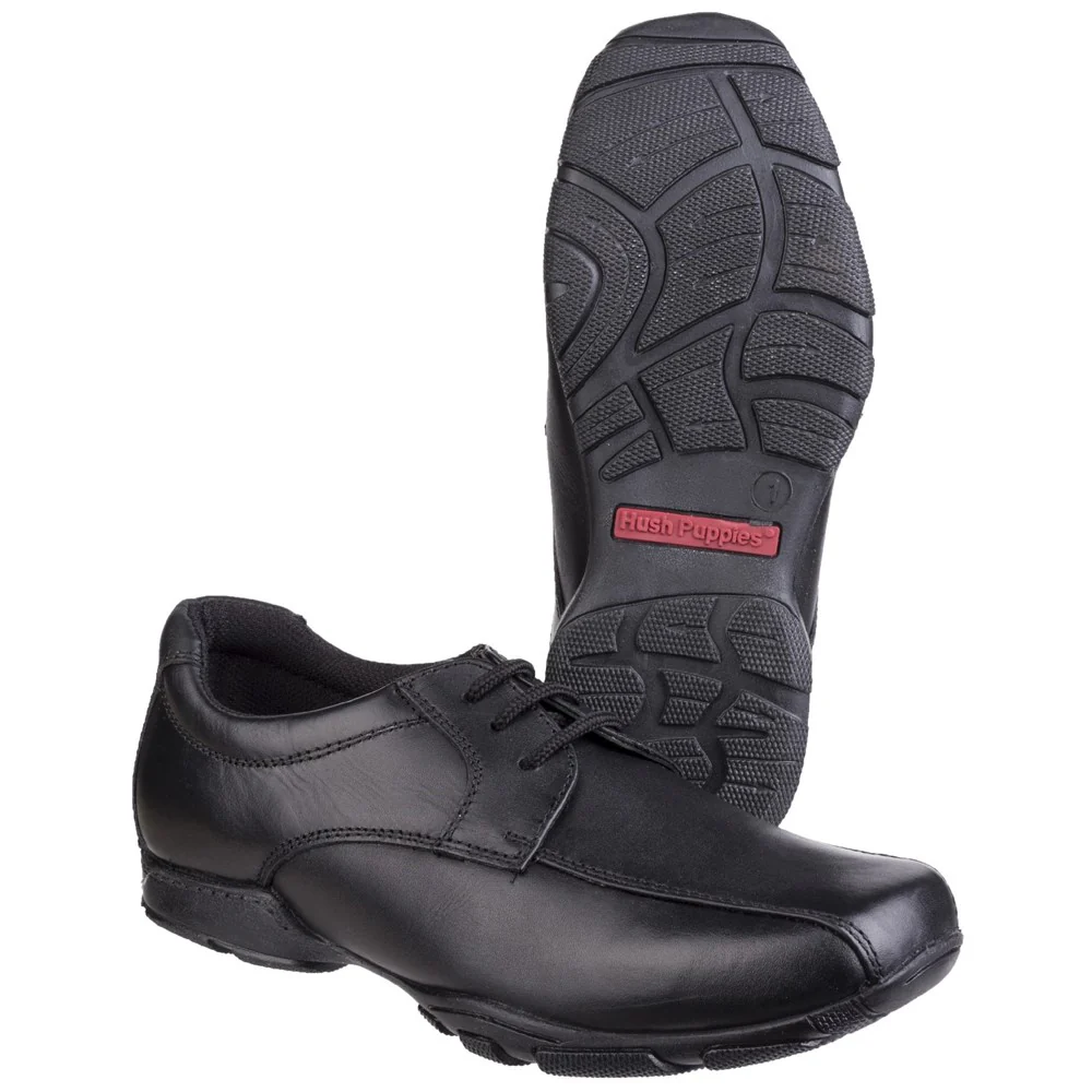 Black Vincente Senior School Shoes - Image 3