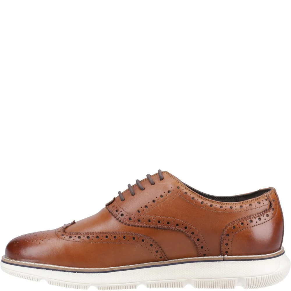 Tan/White Zach Brogue Shoes - Image 4